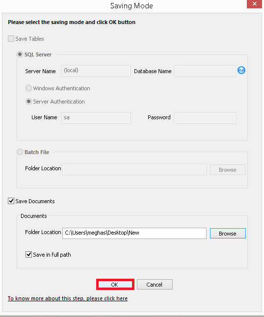 Initiating the SharePoint database recovery process