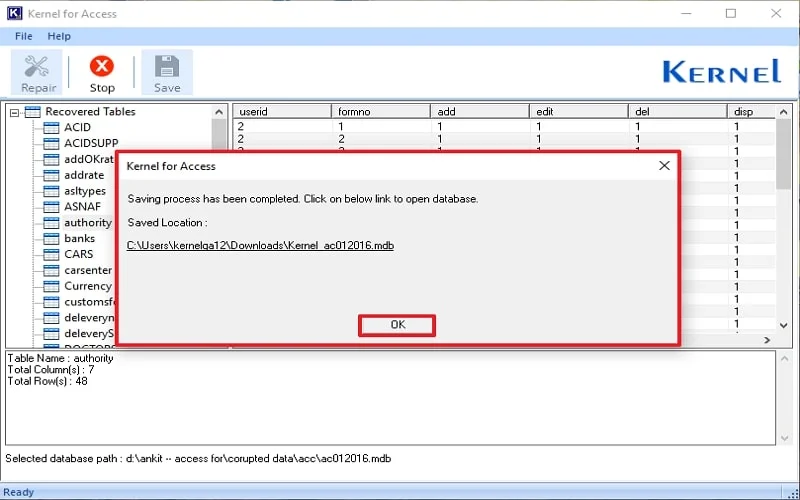 access database repair tool