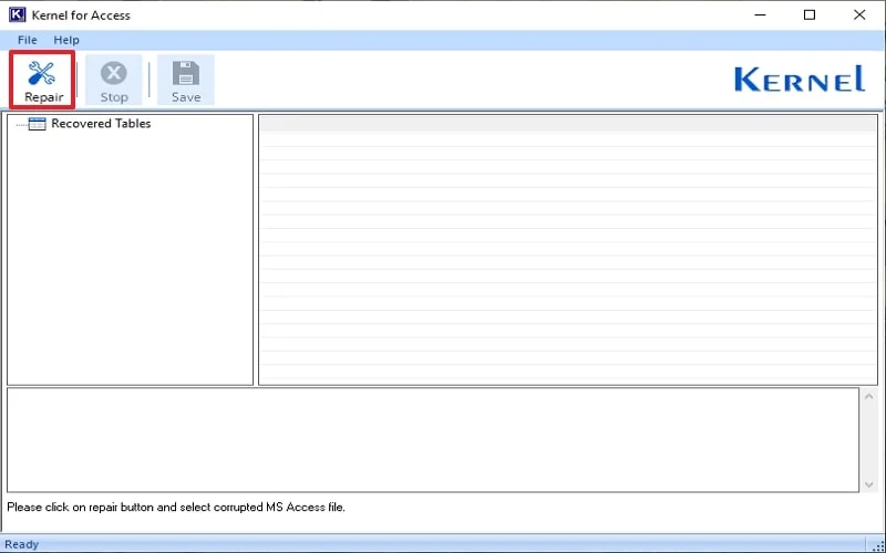 Access database repairing process