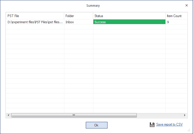 Details of the PST import process