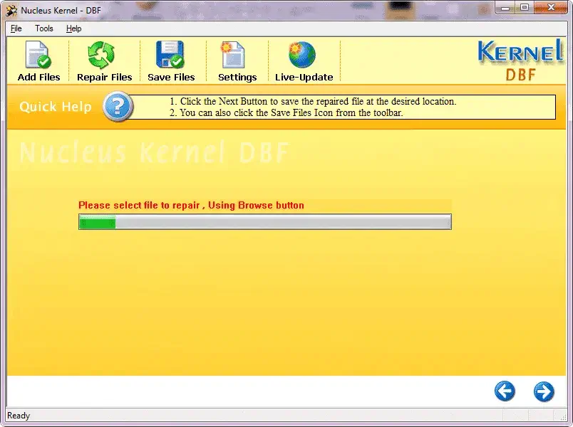 DBF Recovery in progress