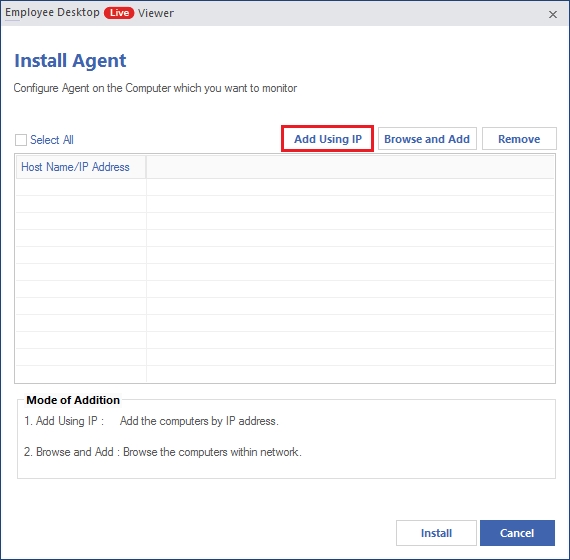 add monitor using IP address