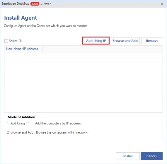 add monitor using IP address