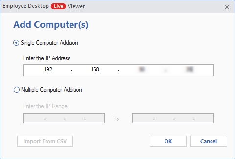 IP range for single computer