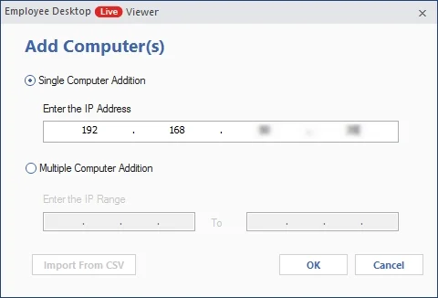 IP range for single computer