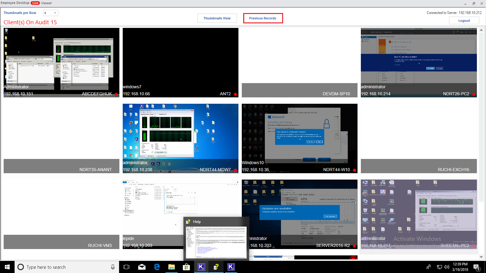 Employee Desktop Live Viewer Software to Monitor Employee Desktop