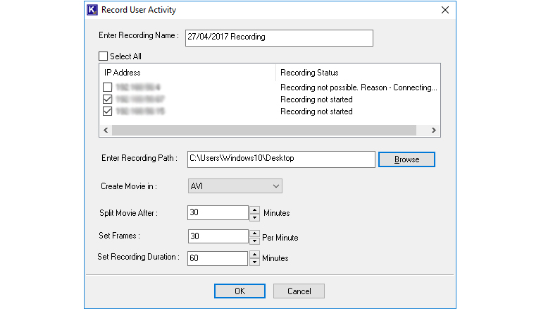 employee live desktop viewer
