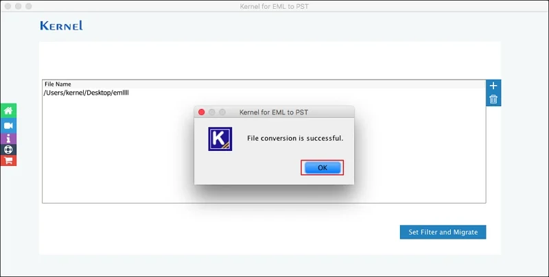 File conversion is successful