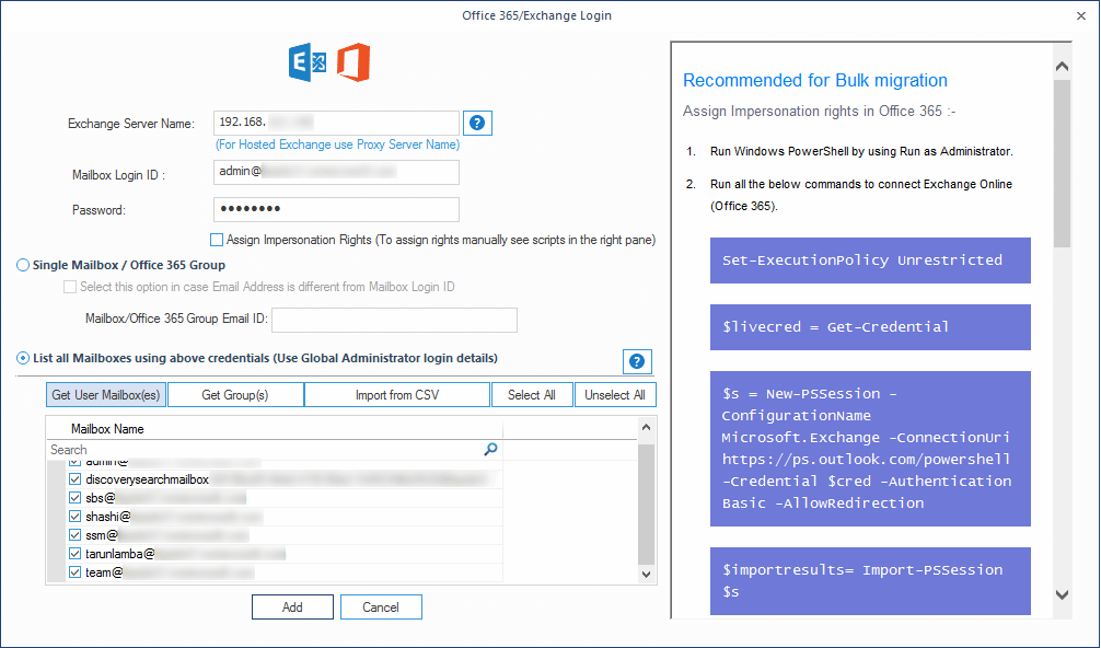 Office 365/Exchange Login page