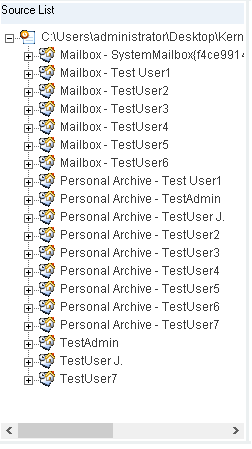 All mailboxes are recovered from EDB file, and can be previewed thereafter.