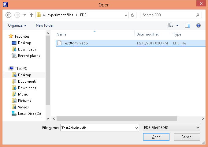 With ‘Browse’ option, provide the file location manually.