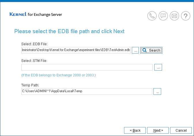 Select the desired EDB file to add it as source.