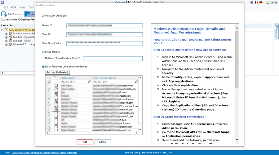 add multlpe mailboxes