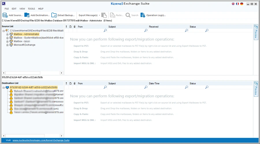 source and destination added
