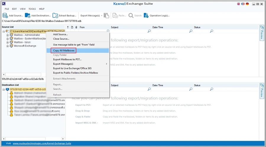 copy source mailboxes