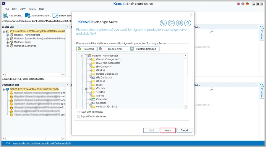 review added mailboxes