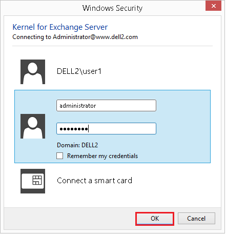 Input the exchange account credentials