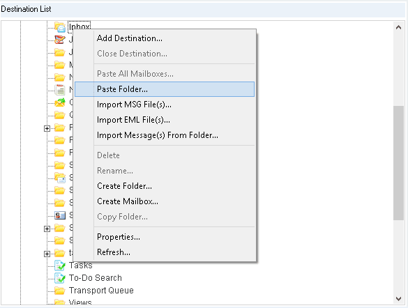 Paste folder