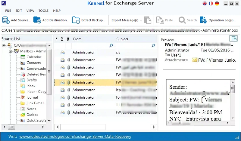 Preview Source Mailbox