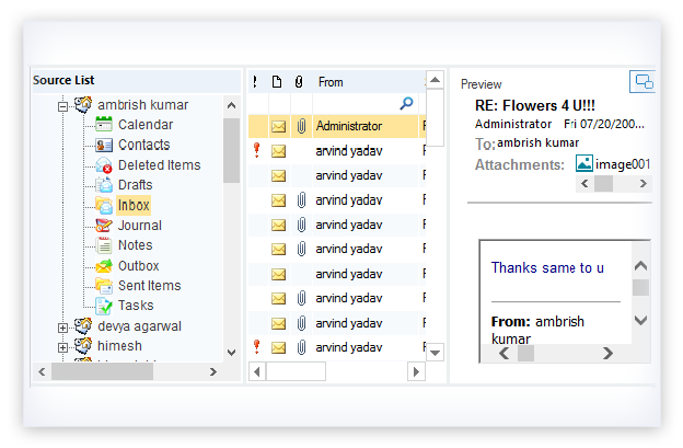 Preview Recovered Mailbox Items
