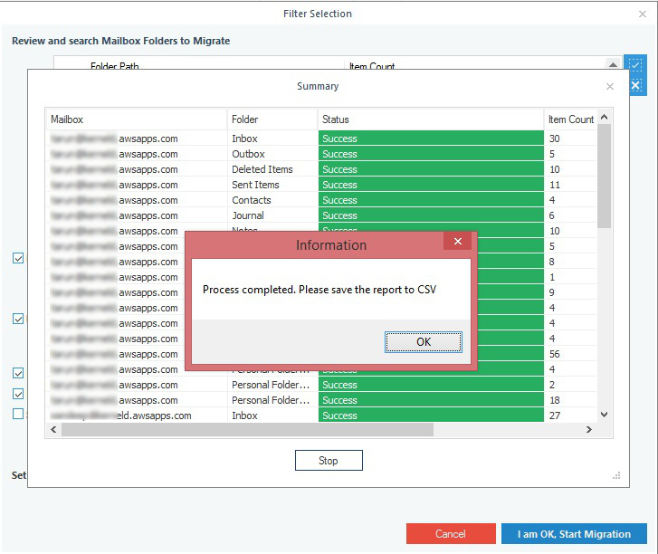 Mailbox data gets saved in separate PST files