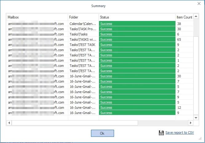Save report to CSV