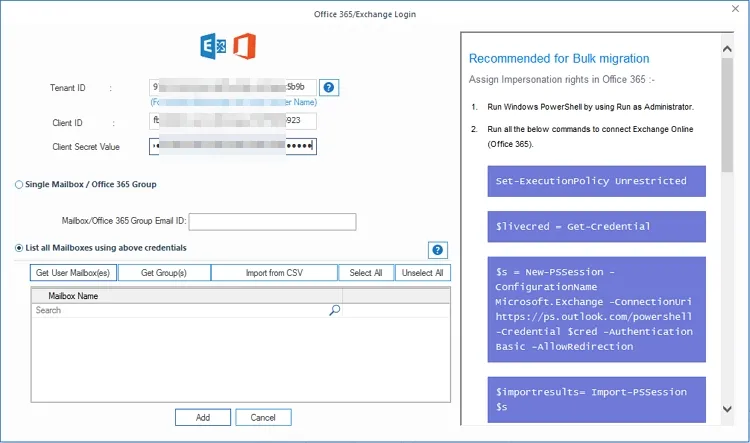 enter Office 365 credentials