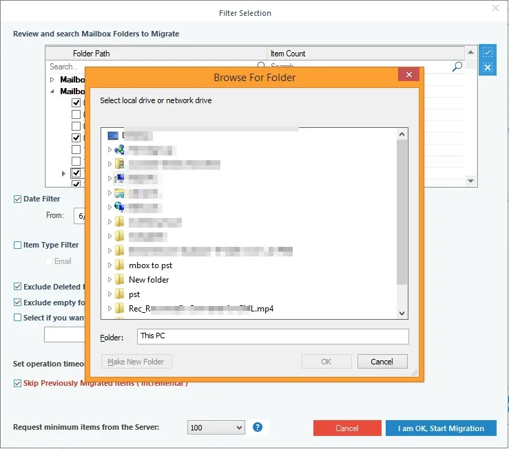 Provide location to save backup file