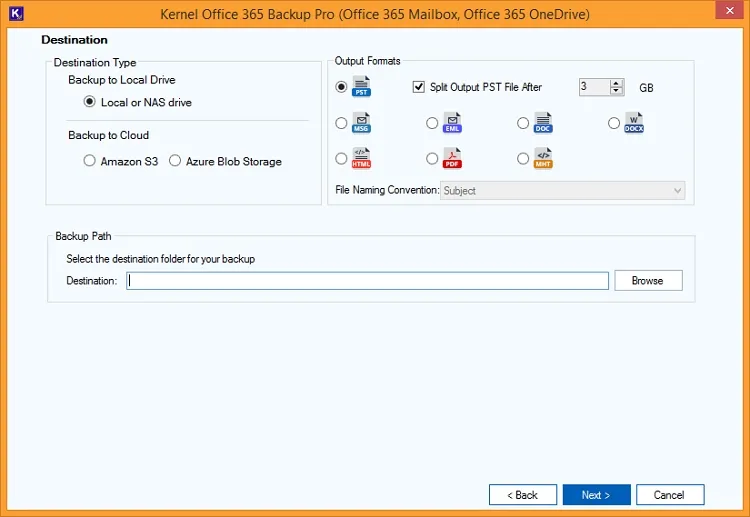 select output formats