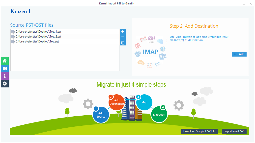 Adding single or multiple PST files