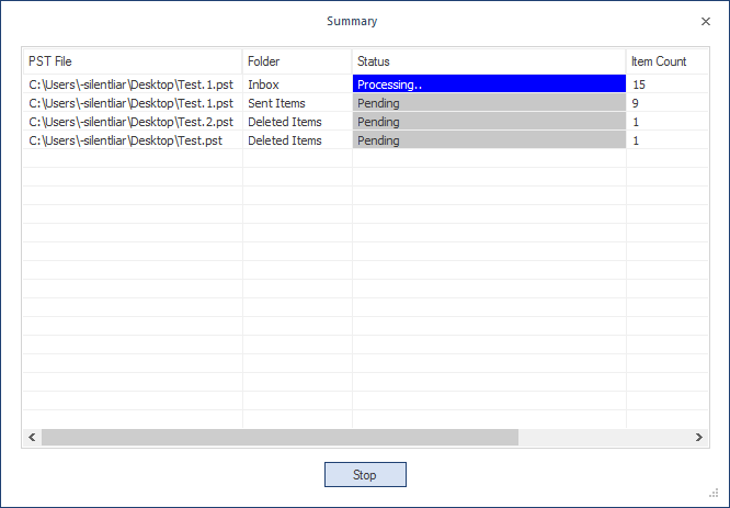 The tool exporting PST files to Gmail mailboxes