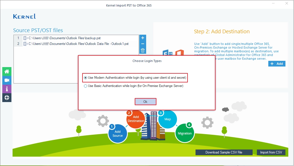 Click the Add button in Add Source section