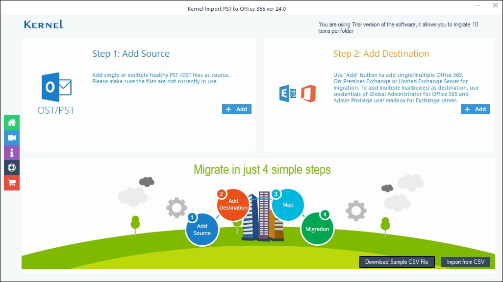 Click Download Sample CSV File