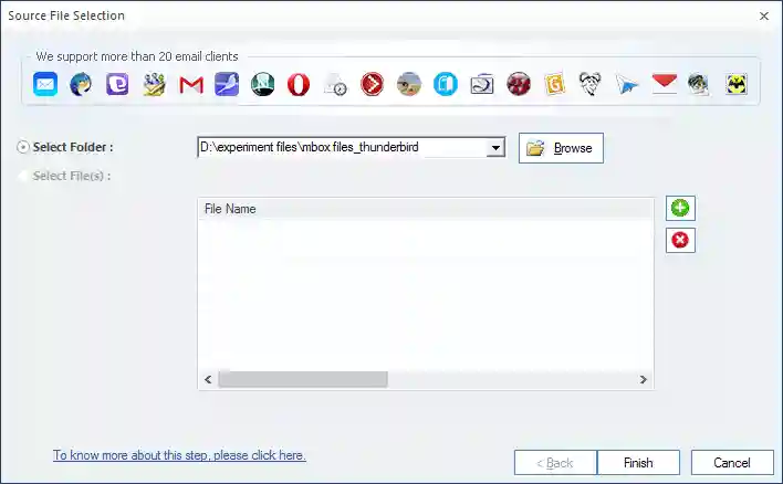 To start MBOX to Outlook migration, select the MBOX file(s) or add the folder with MBOX files