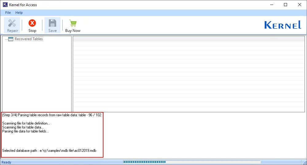 recover data from a corrupted database