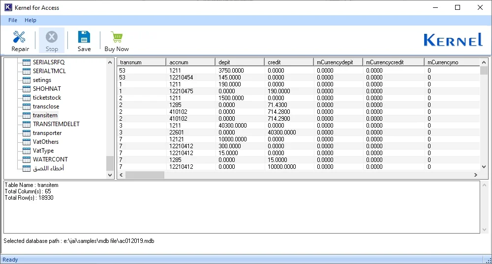 recover and list all your objects from that database.