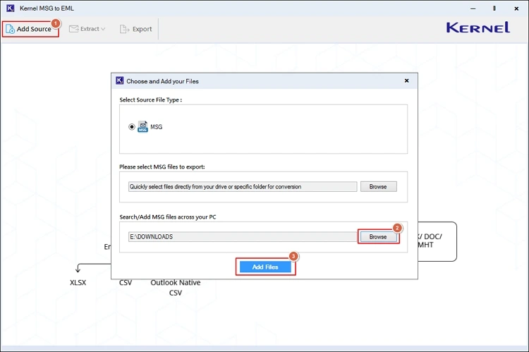 Kernel MSG to EML Converter