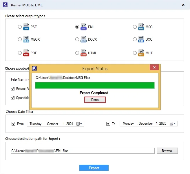 complete the process