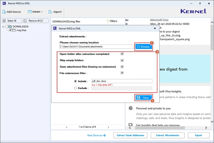 saving location for attachments