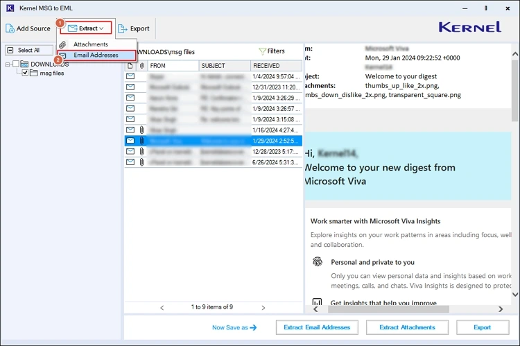 Extract email address