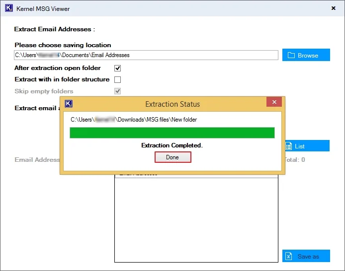 extract email addresses