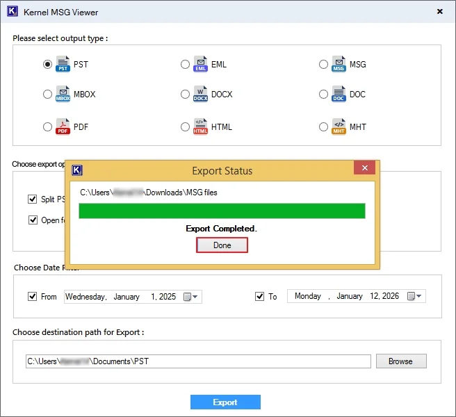 complete the process