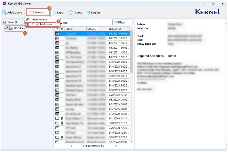 Extract email addresses