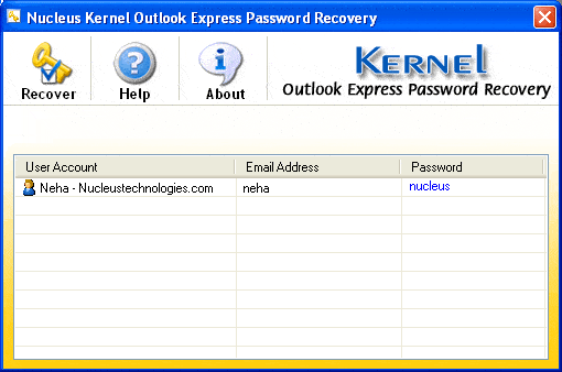 nucleus kernel outlook express dbx mail recovery v4.02