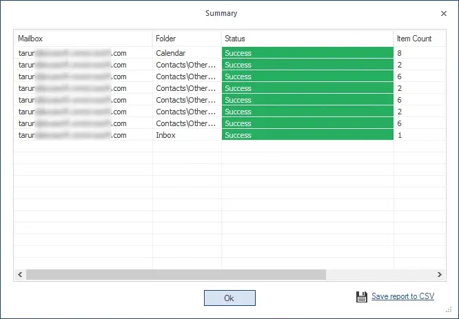 Save full migration report in CSV format