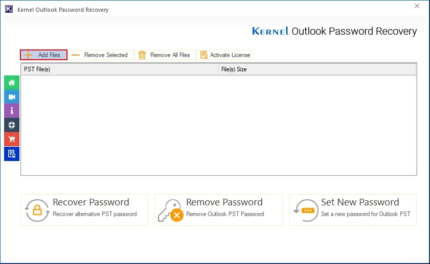 add password-protected PST file