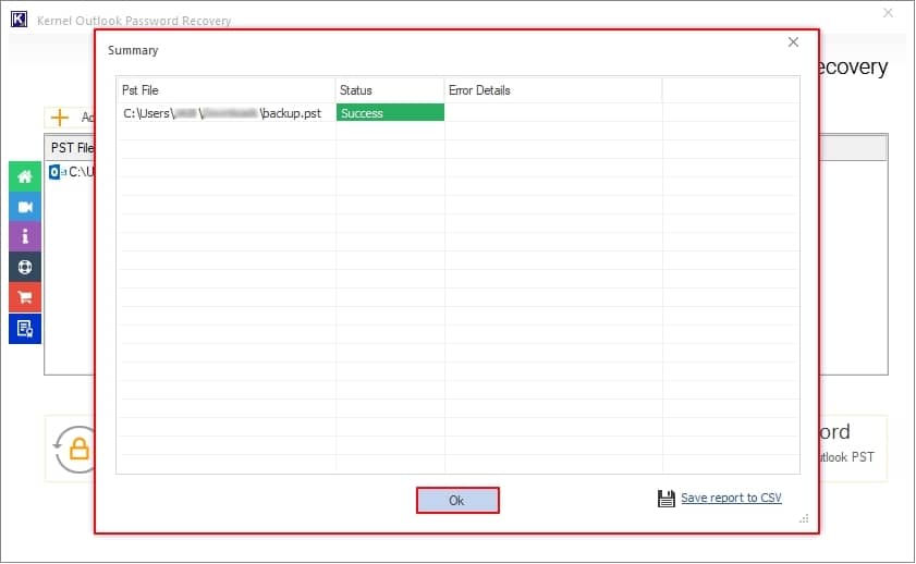 password removal process end