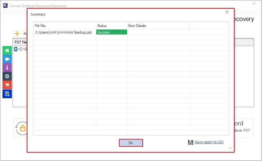 password removal process end