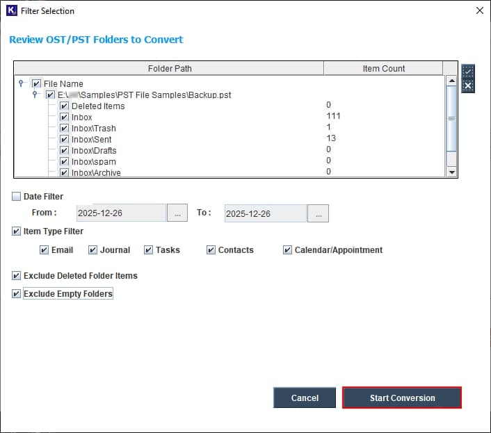 click stsrt conversion