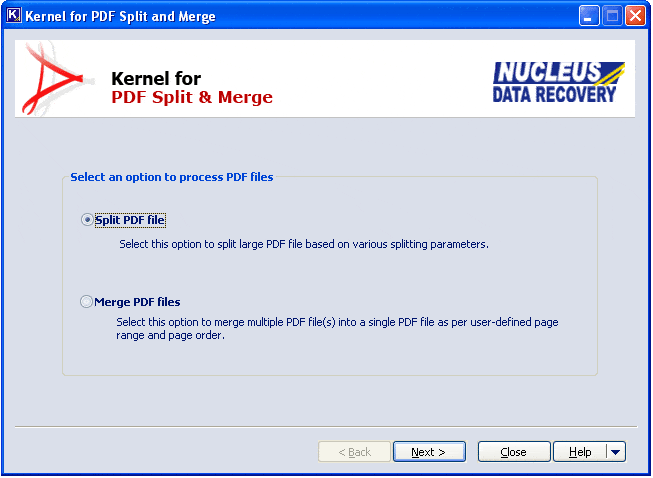 Home Page of Kernel for PDF Split & Merge 
